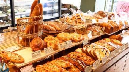 Bäckerei-Auslage